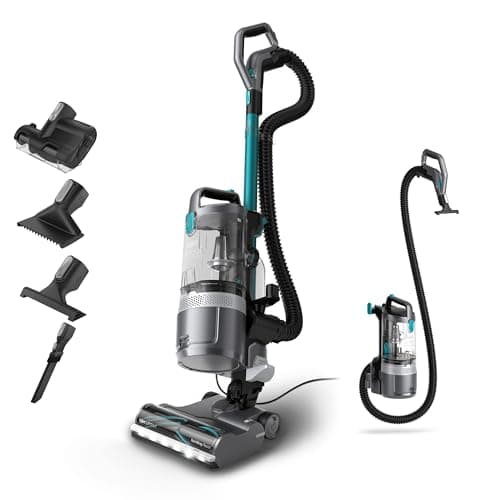 Image of Vax LiftOut Reach Pet-Design Corded Upright Bagless Vacuum Cleaner, Lightweight, Handheld Tool Attachments for Pet Hair, Car, Upholstery, Bed, Home cleaning, 600W, 6.4kg, Graphite/Teal, CDUP-LORP