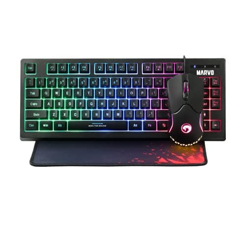 Image of MARVO Scorpion Cm310 Loot 30 3 In 1 Rgb Gaming Uk Layout Tkl Keyboard Mouse And