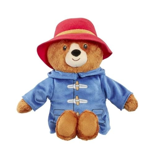 Image of Rainbow Designs Small Paddington Bear Soft Toy - Cuddly Teddy in Famous Red Hat and Blue Duffle Coat - Plush Movie Character for Children's Bedrooms and Paddington Fans