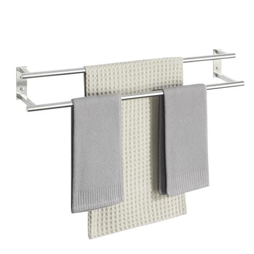Image of Mooche Towel Rail,Bathroom Towel Rail Wall Mounted, Double Towel Rack for Bathroom,SUS304 Stainless Steel 800MM Towel Holder, Double Towel Bars for Hotel Kitchen Bathroom Room Toilet, Brushed
