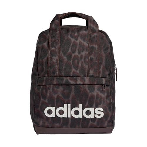 Image of adidas Women's LINEAR ESSENTIALS GRAPHIC BACKPACK, earth strata/shadow brown, One size