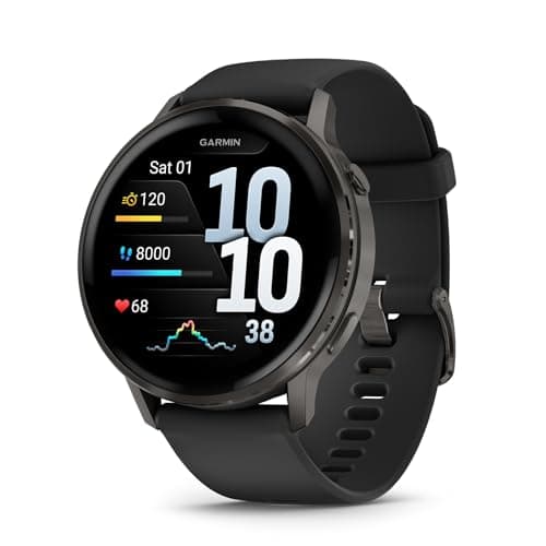 Image of Garmin Venu 4 45mm - GPS Smartwatch, AMOLED Touchscreen, 24/7 Advanced Health & Fitness Tracking, 80+ Sports Apps, Flashlight, ECG, Sleep Tracking, Up to 12 Days Battery Life, Slate/Black