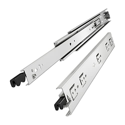 Image of VADANIA 500mm Standard Duty Locking Drawer Slides #D51 1 Pair, Max Load 68kg, Full Extension Ball Bearing Side Mount Runners for Cabinets, Storage Units