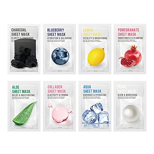 Image of EUNYUL [PACK OF 8] Purity Sheet Mask Pack 8 Types Korean Skincare Facial Mask Pack