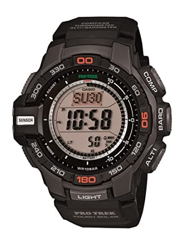 Image of Casio Men's Pro Trek PRG-270-1 Tough Solar Triple Sensor Multifunction Digital Sport Watch, Black, No Size, Chronograph,Digital,Quartz Movement
