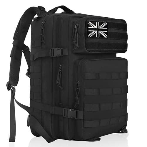 Image of OUUTMEE Military Tactical Backpack(35L/45L/50L), MOLLE Rucksack for Men & Women, Army Assult Camouflage Hunting Daypack 3 Day Bug Out Bag Laptop Bag for Hiking, Travel,Camping & Outdoor Adventures