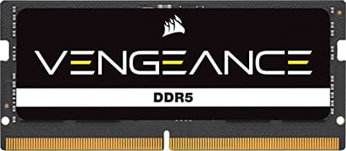 Image of CORSAIR VENGEANCE SODIMM DDR5 RAM 32GB (1x32GB) Up to 5600MHz CL48 Intel XMP iCUE Compatible Computer Memory – Black (CMSX32GX5M1A5600C48)