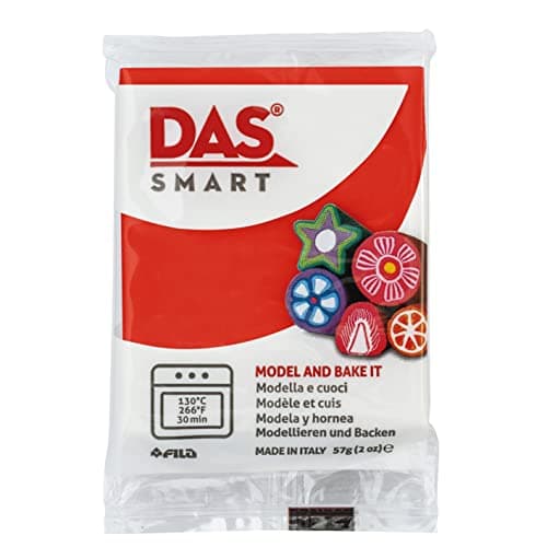 Image of DAS Smart Oven Bake Modelling 57g Clay, Carmine Red, For Professionals and Hobbyists