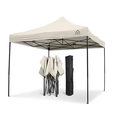 Image of All Seasons Gazebos 3x3m Pop Up with Accessories | Heavy Duty, Fully Waterproof, High-Grade Materials (Cream)