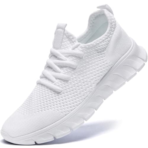 Image of Women Trainers Shoes Running Walking Tennis Ladies Breathable Lightweight Fitness Gym Sneakers White Size UK 4