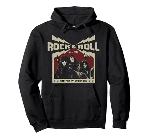 Image of KISS - Party Everyday Pullover Hoodie, Adult Unisex, Black, Large