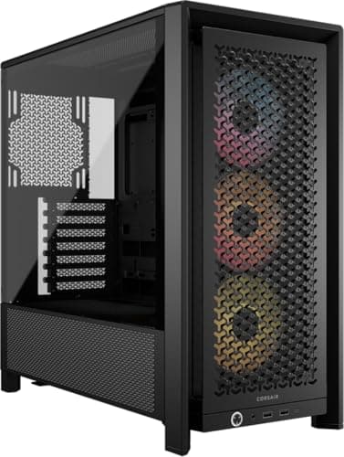 Image of CORSAIR FRAME 4000D RS ARGB Modular Mid-Tower ATX PC Case – High Airflow, 3x Pre-Installed RS ARGB Fans, InfiniRail™ Fan Mounting System, ASUS BTF, MSI Project Zero, Gigabyte Project Stealth – Black