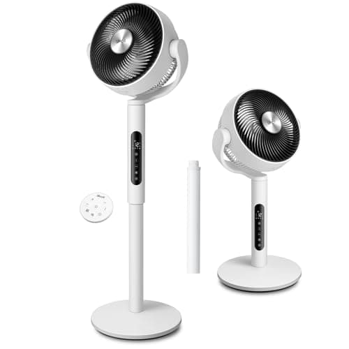 Image of Levoit 20dB Quiet Pedestal Fans for Bedroom, 1451CFM Powerful Air Circulator Fan with Remote, 90°+120° Oscillating, 12 Speeds, 4 Modes, 12H Timer, Adjustable Height, Standing Fan for Home Office