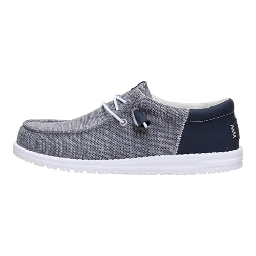 Image of HEYDUDE - Men's Wally Funk Craft Mesh Grey - Slip-On Shoes - Loafer Style - 7 UK