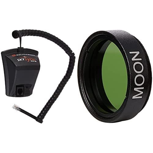 Image of Celestron 93969 SkySync GPS Accessory - Black & 94119-A 1.25 Inch Moon Filter