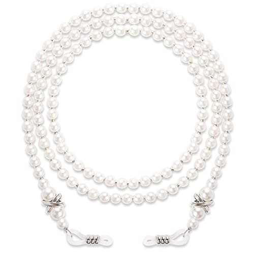 Image of Vin Beauty Pearl Glasses Chain, Eyeglass Chain, Beaded Sunglasses Holder Strap, Eye Glass Holders Necklaces, Masks Chain for Women