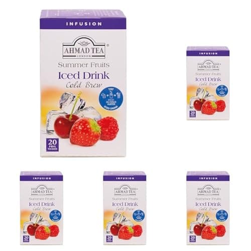 Image of Ahmad Tea Summer Fruits Cold Brew | Infusion Tea - 20 Teabag Sachets (Pack of 5)