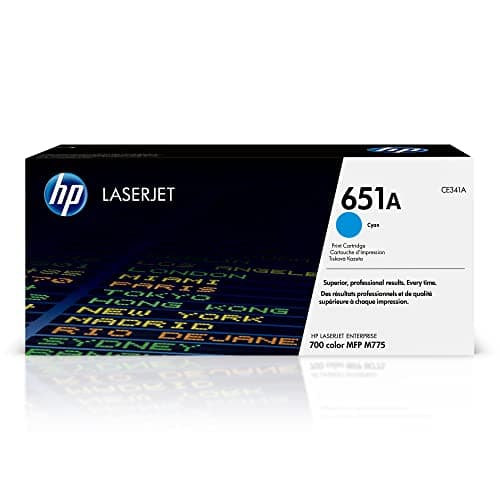 Image of HP CE341A 651A Original LaserJet Toner Cartridge, Cyan, Single Pack