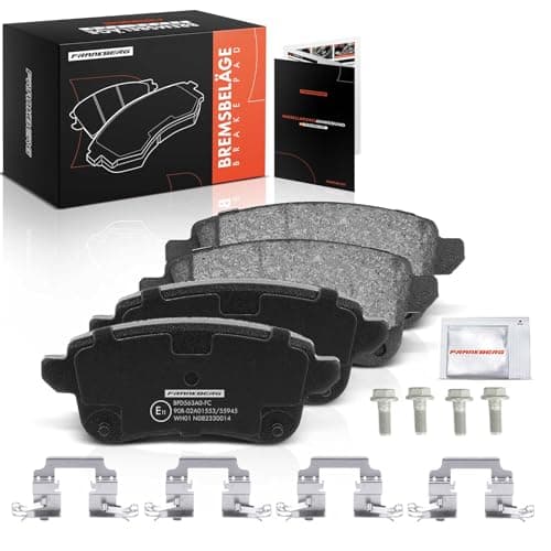 Image of Frankberg Brake Pad Set incl. 4x Pads Rear Compatible with Clio V B7 M.e.g.a.n.e III Grandtour KZ0/1 M.e.g.a.n.e III Hatchback B3 BZ0/1 Replace# 4406000Q3C