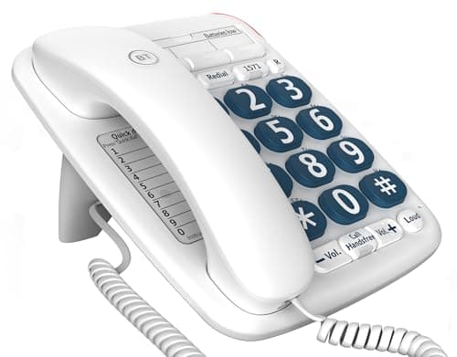 Image of BT Big Button 200 Corded Landline House Phone, Home Phone, Elderley Friendly Big Buttons, Hearing Aid Compatible, Amplified Speech, Handsfree