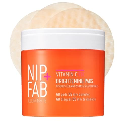 Image of Nip + Fab Vitamin C Fix Brightening Pads for Face, Facial Pad with Anti-Aging Pomegranate and Coffee Seed Extract to Brighten Even Tone Skin, 60 Pads