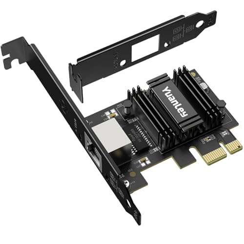 Image of 2.5G PCIe Network Card, YuanLey 2.5 Gigabit PCI Express Ethernet Adapter with Realtek RTL8125B, 2500Mbps NIC Card RJ45 LAN Controller for PC Windows/Linux/MAC OS with Low-Profile Bracket