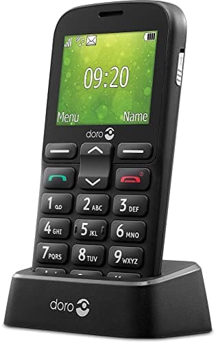 Image of Doro 1380 Unlocked Dual SIM Mobile Phone for Seniors with 2.4" Display, Camera and Assistance Button (Black) (Renewed)