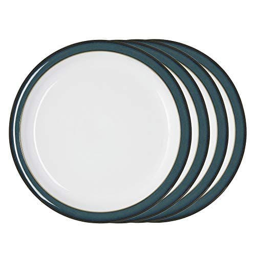 Image of Denby Greenwich Set of 4 Dinner Plate Set, One Size, Emerald Green