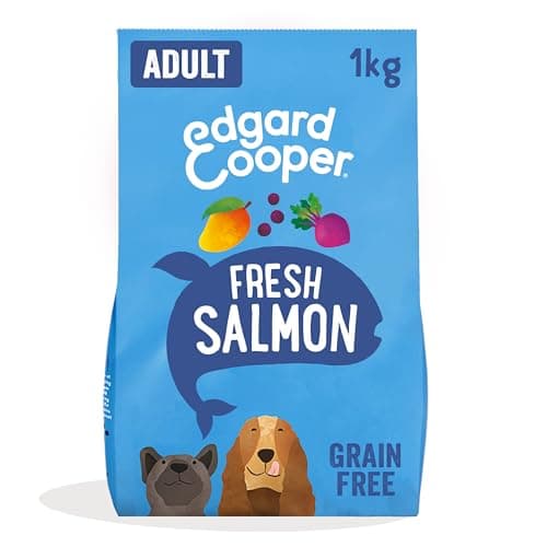 Image of Edgard & Cooper Dry Dog Food For Medium Breed Adult Dogs (1kg), Fresh Salmon, Balanced Fibre For Gut Health, Hypoallergenic Recipe With Natural Ingredients, Never Fish Meal