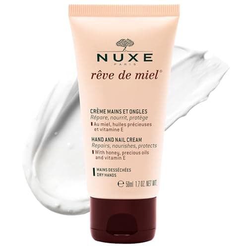 Image of Nuxe Rêve de Miel Hand and Nail Cream 50ml, Repairing Hand Cream, Nourishes & Softens Dry Hands, Strengthens Nails & Cuticles, Vegan Formula
