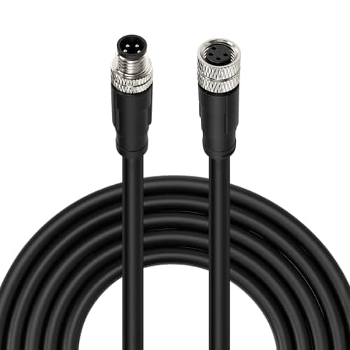 Image of ZBLZGP M8 4 Pin Actuator Sensor Cable Automation Industrial Waterproof Electrical Connector 4 Pin Male to Female A Coded Plug Socket for Device Network Profibus IO Link 2M/6.6FT