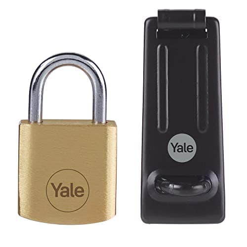 Image of Yale Y110B/40/123/1/HSP 40mm Brass Outdoor Padlock and Hasp