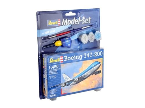 Image of Revell 63999 Model Set Boeing 747-200 "KLM 1:450 Scale Unbuilt/Unpainted Plastic Model Kit with Accessories