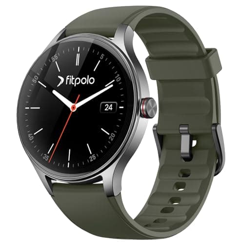 Image of Smart Watch for Men, 40mm AMOLED Ultra-Clear Screen Mens Smart Watches with Heart Rate/Sleep/SpO2 Monitor, Smartwatch for iPhone/Samsung/Android, Fitness Watch 120+ Sport Modes 5ATM Waterproof