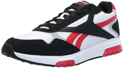 Image of Reebok Unisex Glide DMX Sneaker, White/Vector Red/Black, 9 UK
