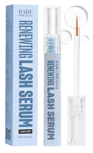 Image of BABE ORIGINAL Renewing Lash Serum – Prostaglandin-Free, Peptide-Infused Gentle Lash Serum for Fuller, Longer-Looking Lashes, Lash Enhancing Treatment with Nourishing Botanicals, Vegan & Cruelty-Free