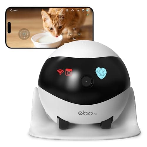 Image of Enabot EBO SE FamilyBot,Pet Camera Home Security Camera,Movable Indoor WiFi Cam,2 Way Talk,Night Vision,1080P Video, Self Charging Rechargeable Wireless Camera for Pet/Elderly