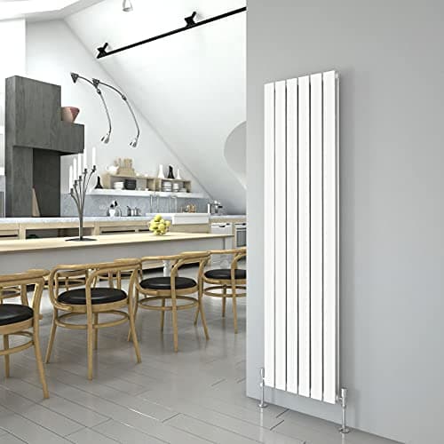Image of BYB White Vertical Radiator 1600x408mm Double Flat Panel Designer Radiator Interior Design with 2-year Warranty