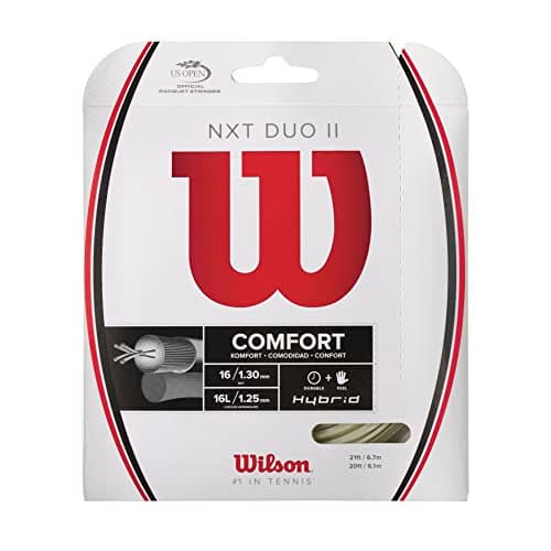 Image of Wilson NXT Duo II String - Transparent/Silver/Natural/Platinum, Size 16G
