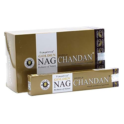 Image of 180 gms Box of GOLDEN NAG CHANDAN Masala Agarbathi Incense Sticks - in stock and shipped by Busy Bits