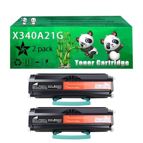 Image of Replacement X340A21G Toner Cartridge Compatible for Lexmark X340 MFP X342 MFP X342n MFP Printers, Up to 6000 Pages, Vivid Colors, Contains Chip (2-Pack Black)