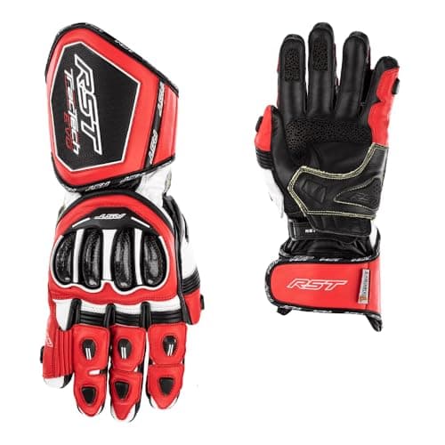 Image of RST Tractech Evo 4 CE Aramid Motorcycle Gloves (Red, White, Black, L)