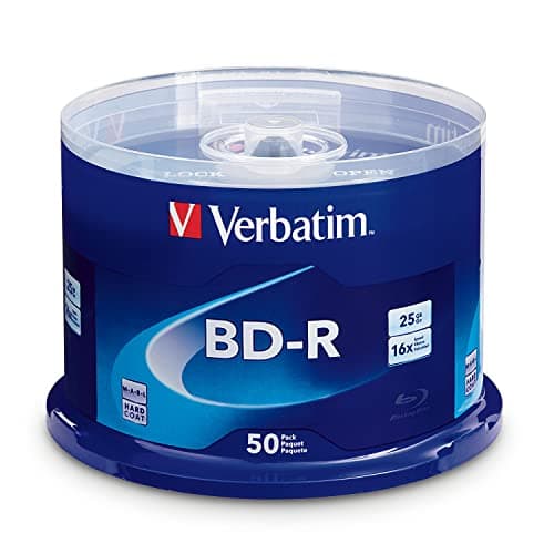 Image of Verbatim BD-R 25GB 16X Blu-ray Recordable Media Disc - 50 Pack Spindle - 98397