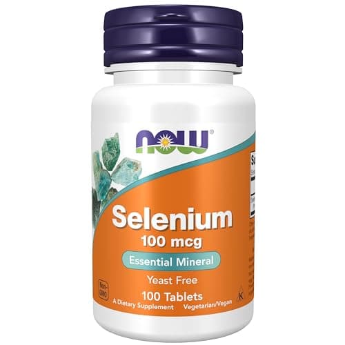 Image of Now Foods, Selenium, 100mcg, Yeast Free, 100 Vegan Tablets, Lab-Tested, Vegetarian, Gluten Free, SOYA Free, Non-GMO