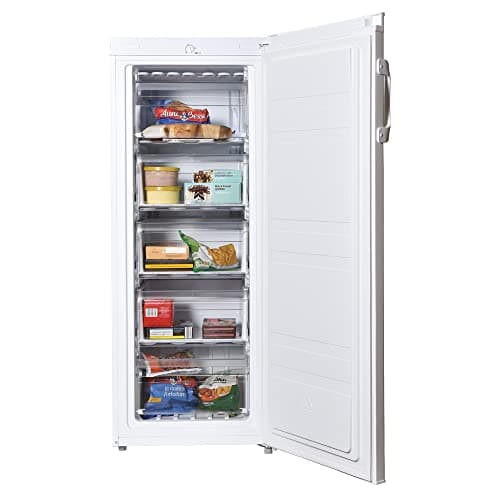 Image of Statesman TF160LWE Tall Freezer 157 Litre, 2 Flap Closure Compartments, 3 Clear Drawers, Reversible Door, Adjustable feet, 55 cm Wide, 2 Year Parts & Labour Guarantee, White