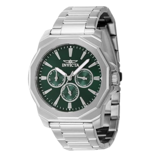 Image of Invicta Speedway 46844 Men's Watch - Waterproof - Analogue - Quartz Movement - Stainless Steel with Green dial - 42mm