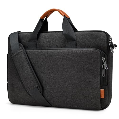 Image of bagasin 15 15.6 16 inch Laptop Computer PC Shoulder Bag Carrying Case, Water-Repellent Fabric Briefcase, Lightweight Toploader, Business Casual or School