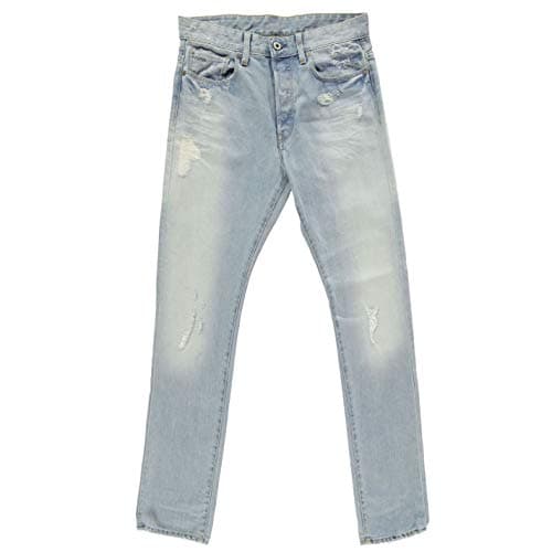 Image of G-STAR RAW Men's 3301 Regular Tapered Jeans Jeans, Blue (Lt Aged Destroy 5689-1243), 31W / 34L