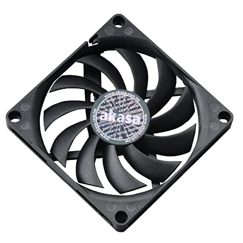 Image of Akasa Slimfan | PWM Case Fan | 80mm PC Fan | 4-pin Cooling Fan | 80 x 80 x 10.8 mm | Black | Suitable for HTPC and Slim System | AK-FN076