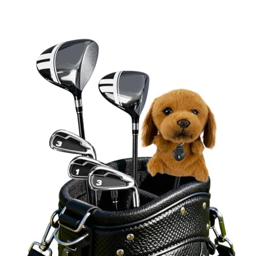 Image of Scott Edward Funny Golf Club Cover Fit Well for Hybrid and Fairway Golf Club Cute Animal Zoo Design Soft Functional Golf Headcover Stylish Protection for Teenager (Golden Retriever)